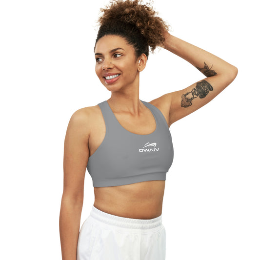 The Seamless Grey Nautical Chic Sports Bra