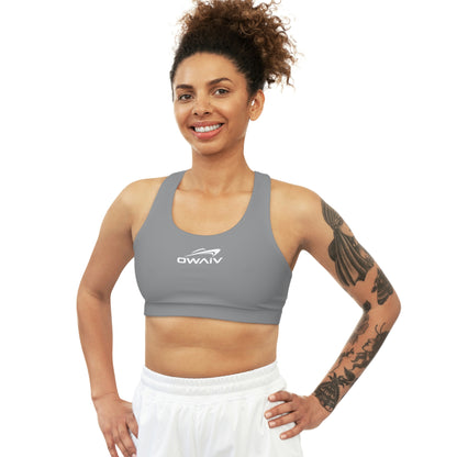 The Seamless Grey Nautical Chic Sports Bra